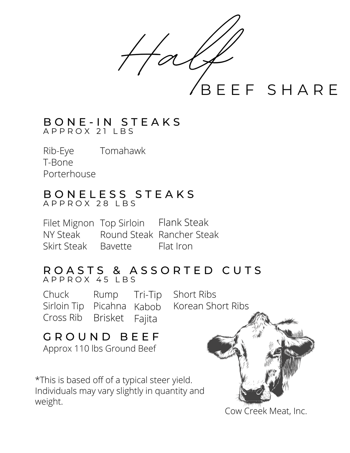 Half Beef Share